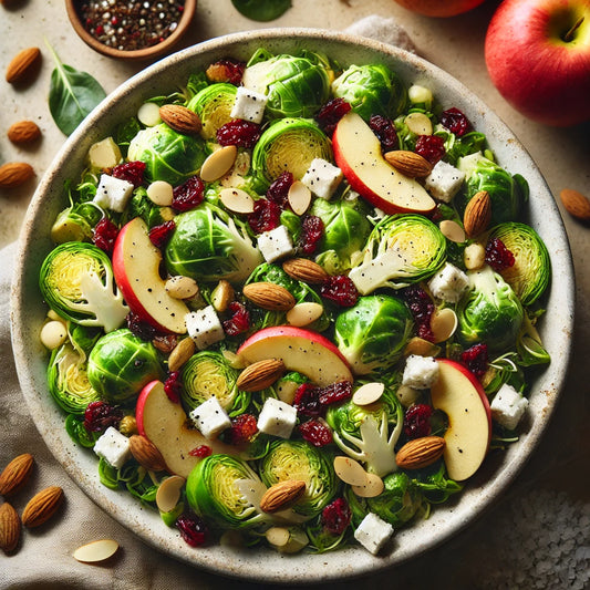 Shaved Brussel Sprout Salad with Basil Grapefruit Vinaigrette