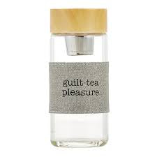 Water Bottle Tea Infuser "Guilt Tea Pleasure"